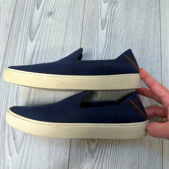 Rothy’s “The Sneaker” in Navy Herringbone Merino size 9.5 VGUC - Picture 6 of 8